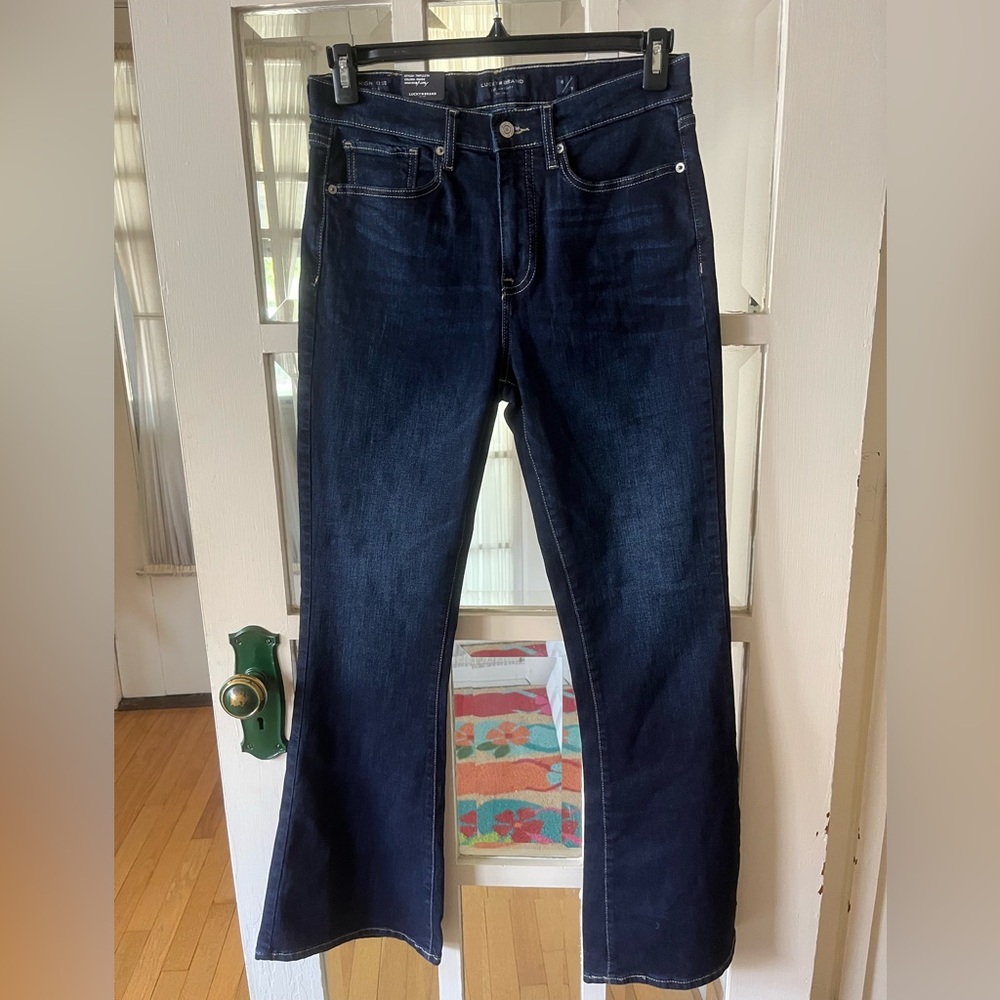 Lucky Brand Dark Indigo High-Rise Flare Jeans - Size 8